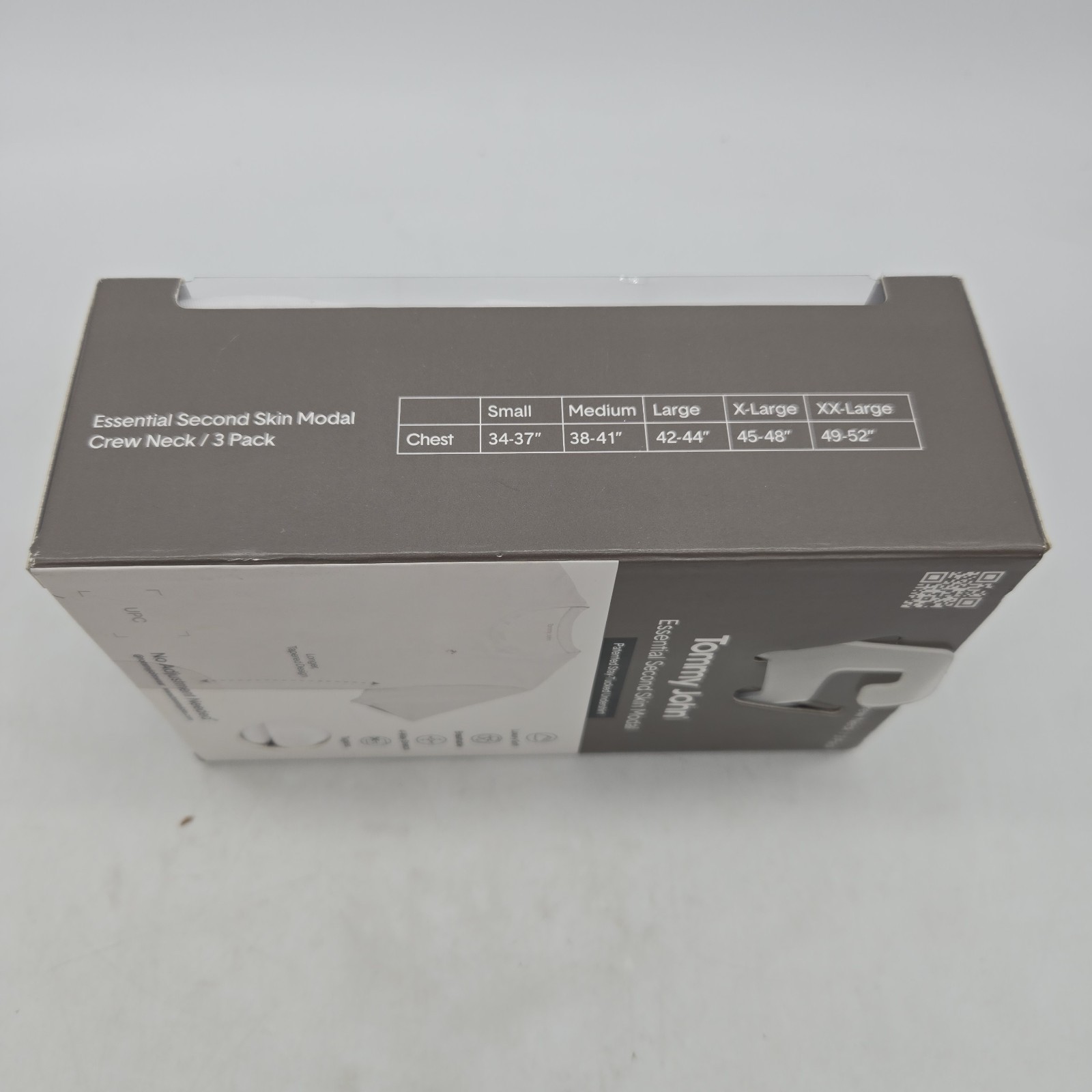 Tommy John Men's White 3 Pack Second Skin Modal Crewneck Undershirt, Large (L)