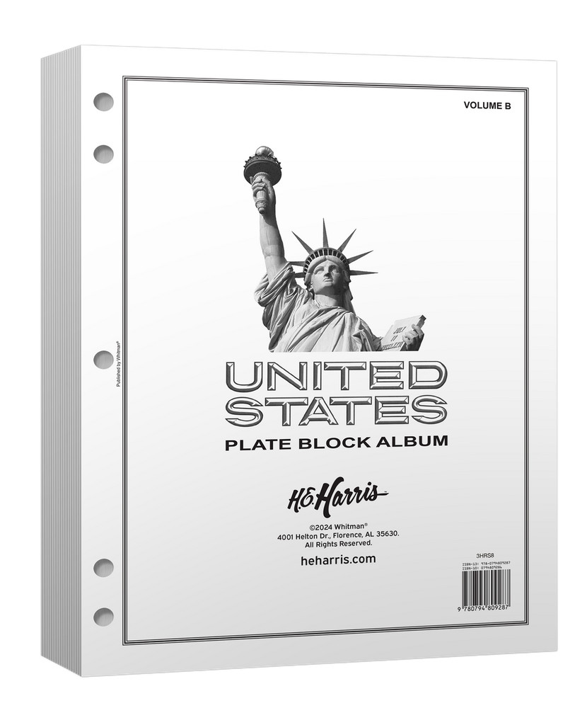 H.E. Harris® Plate Block Postage Stamp Album Pages - Volume B (1964-1989)
