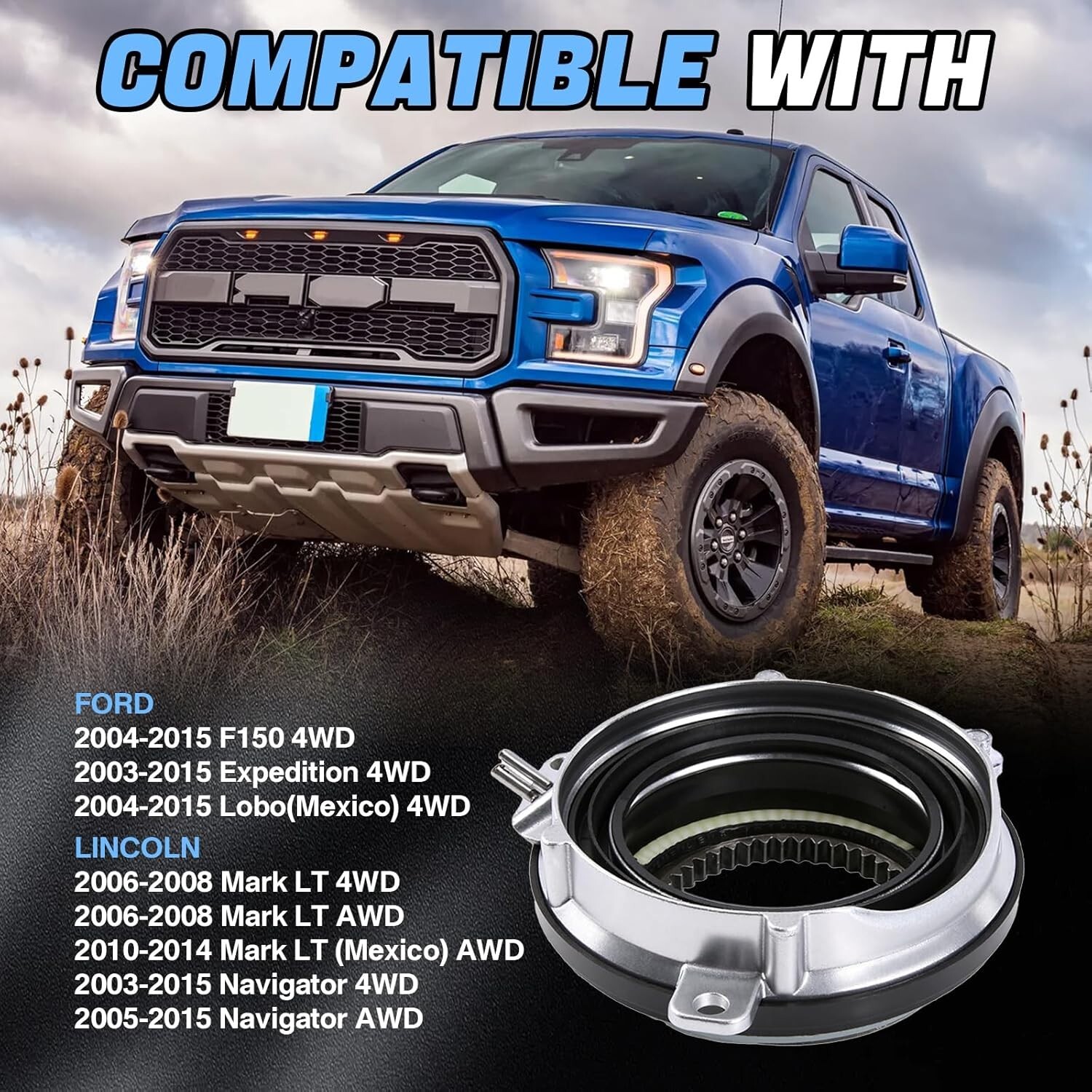 4Wheel Drive 4WD Hub Auto Locking Actuator Fits 04-15 Ford F150 03-15 Expedition