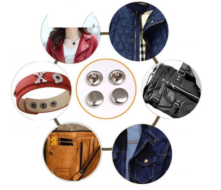 15/50 Sets Rivets Double Cap Leather Craft Rapid Rivet Crafts