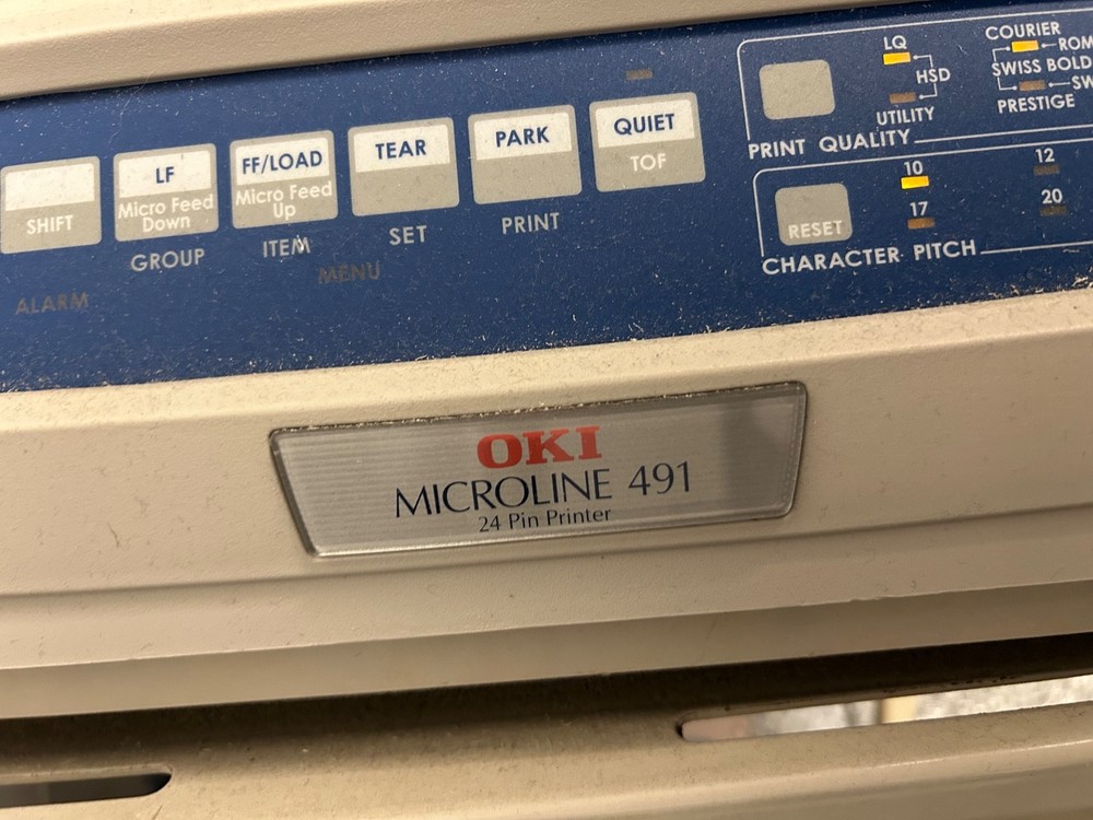 Microline 491 24-Pin Dot Matrix Printer – Used, Working Condition