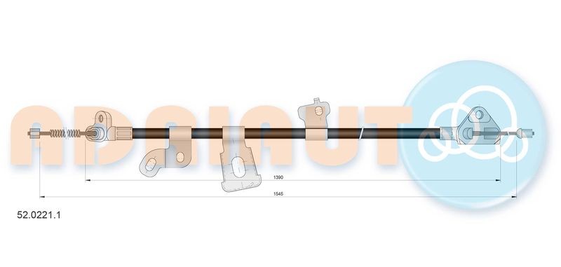 Cable Pull, parking brake ADRIAUTO 52.0221.1