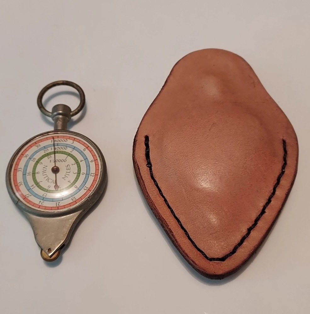 Tacro Opisometer,  Map Measuring Tool, German made, With Leather Case.