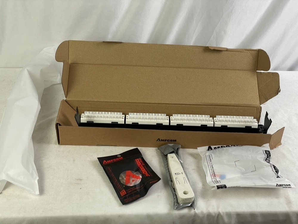 AMPCOM 24 Port Industrial Series CAT6 Patch Panel