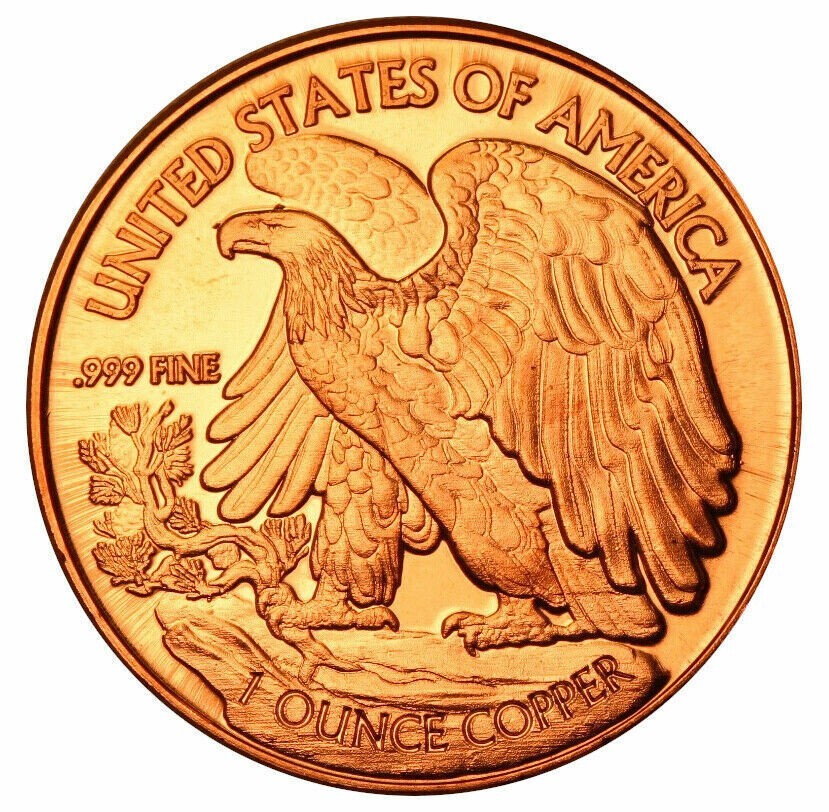 (20) WALKING LIBERTY - 1 OZ COPPER ROUND - BULLION - LOT