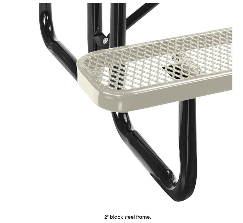 PICNIC TABLE Commercial - All Metal Construction & Steel Frame 6 Ft Rectangular