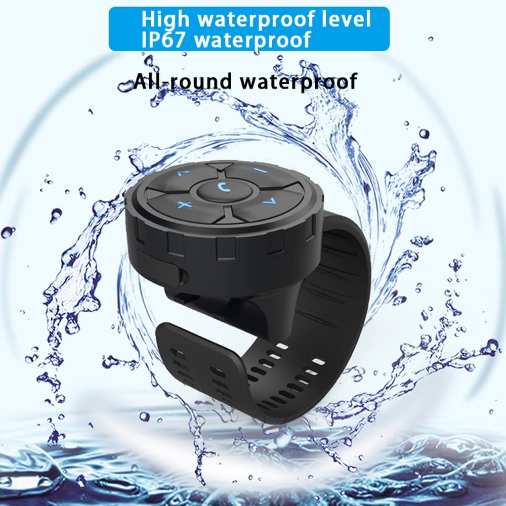 Car Motorcycle Bicycle Wireless Bluetooth 5.3 Remote Controller Car Kit Steer...