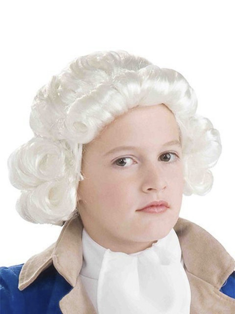 White Colonial Costume Accessory Wig