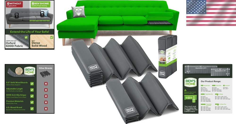 400 LB Capacity Couch Cushion Support - Easy Installation