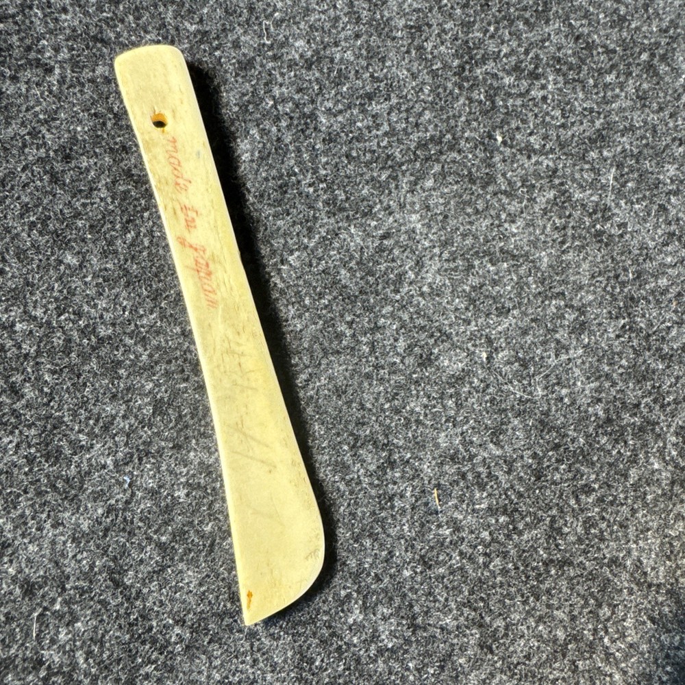 Old Japanese Bovine Bone Spatula Sewing Tool.