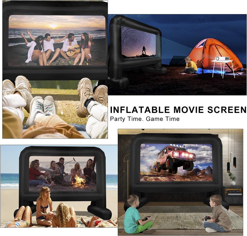 16FT Inflatable Projection Screen - Quiet Fan, Storage Bag