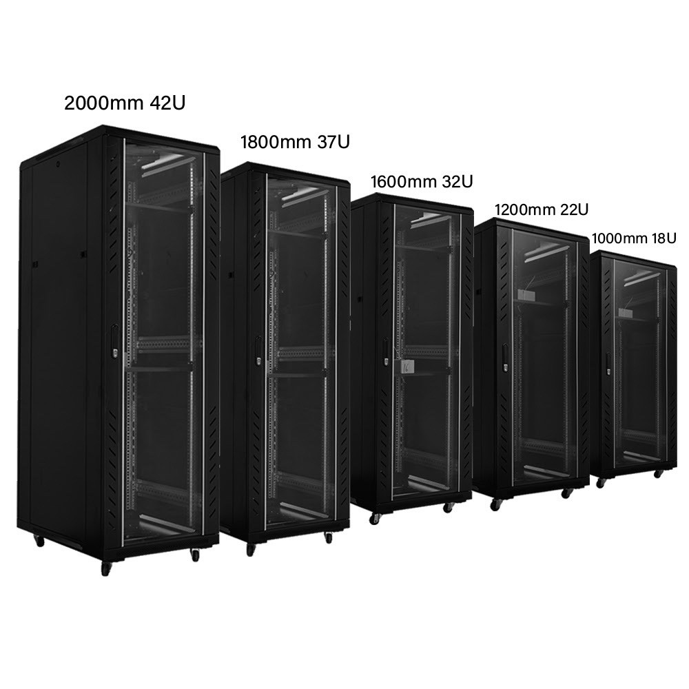 Server Rack 27U Enclosed 39-Inch Deep Cabinet Locking Networking Data Vented