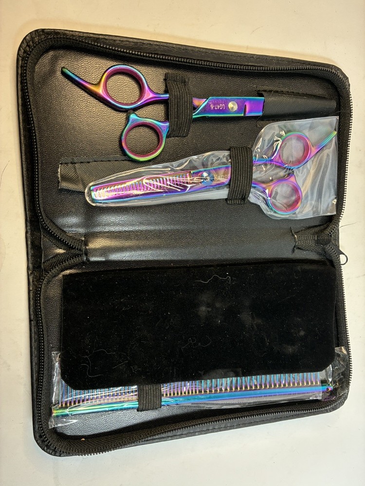 Dog Grooming Shears 3 cases 6 scissors