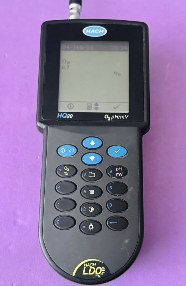 Hach HQ20 Portable Dissolved Oxygen/pH Meter With Probe WORKING