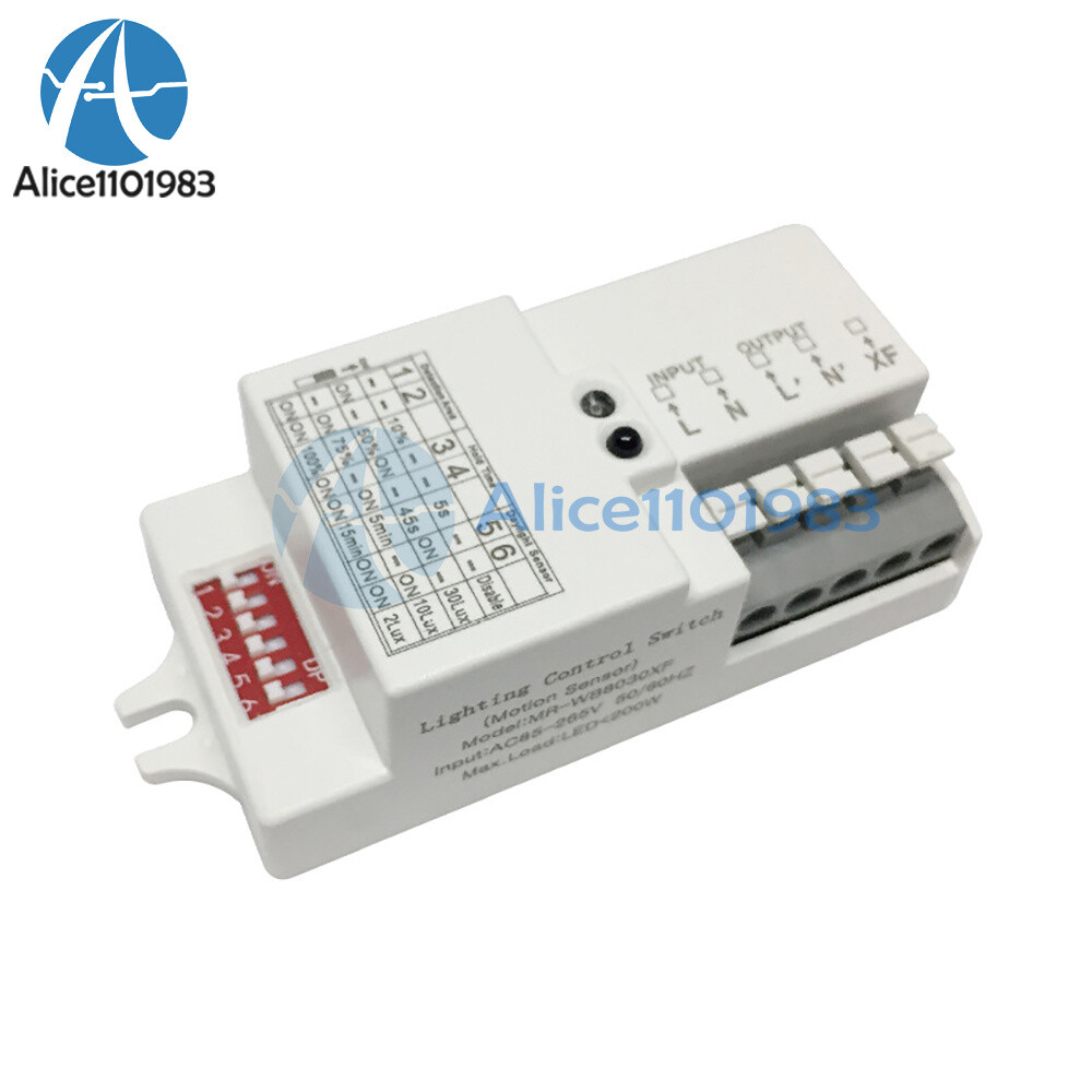 AC110-220V LED Light Microwave Radar Delay Sensor Switch Body Motion Detector