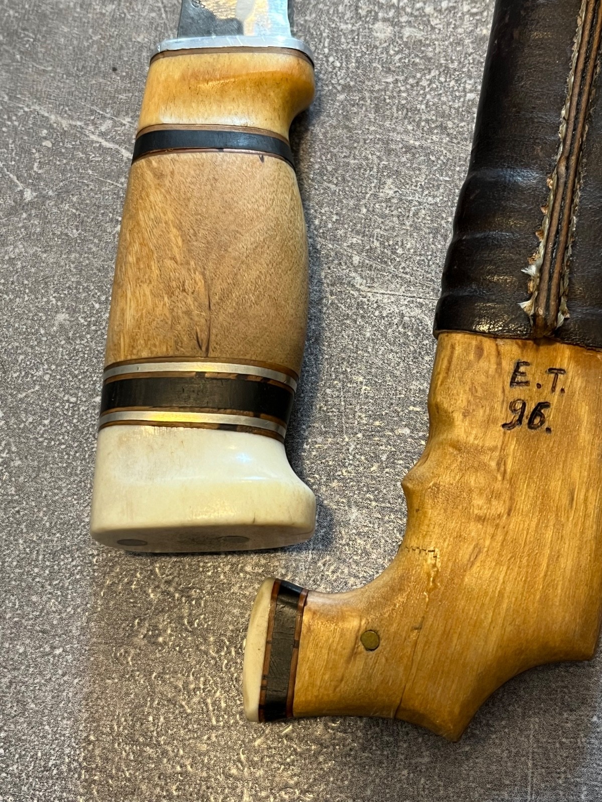 vintage swedish handmade knife puukko markt RB hunting fishing camping