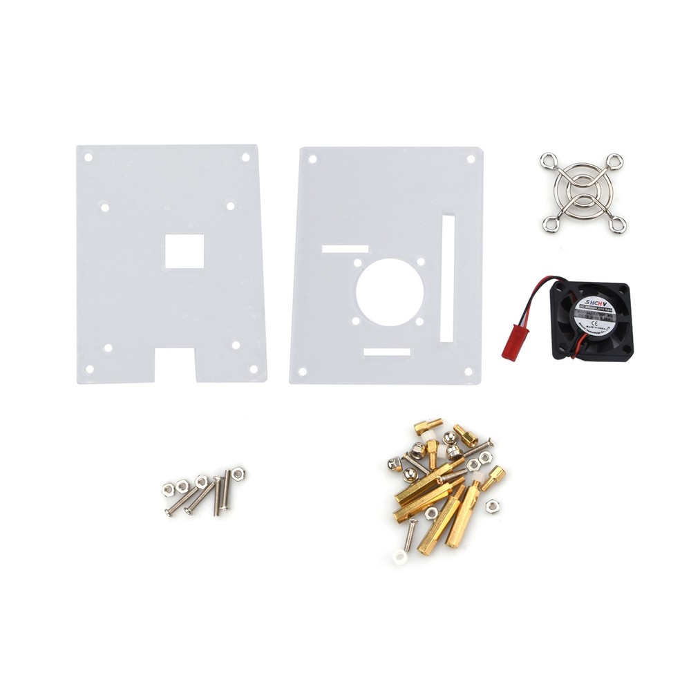 Arcylic Clear Case Shell Cooling Fan Heatsink For Raspberry Pi 3/2 Model B/B+