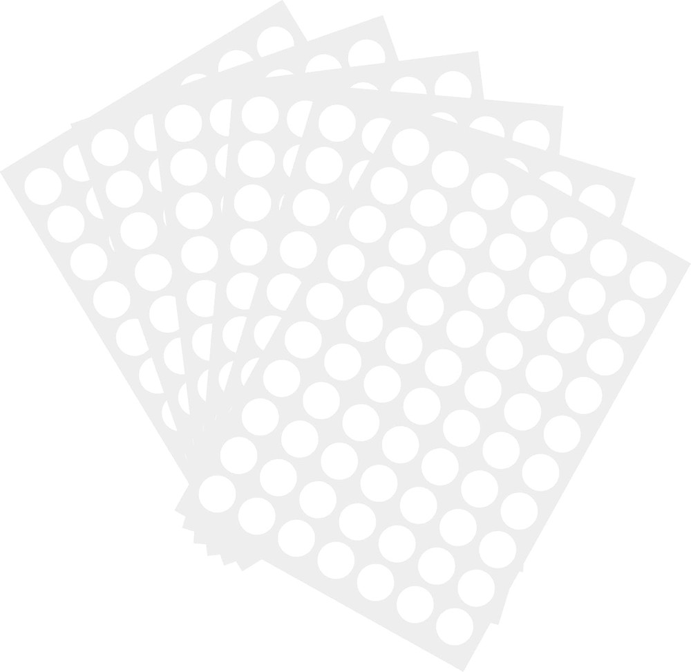 Coding Labels 3/4" round Color-Coding Circle 1050Pcs Dot Labels (White)