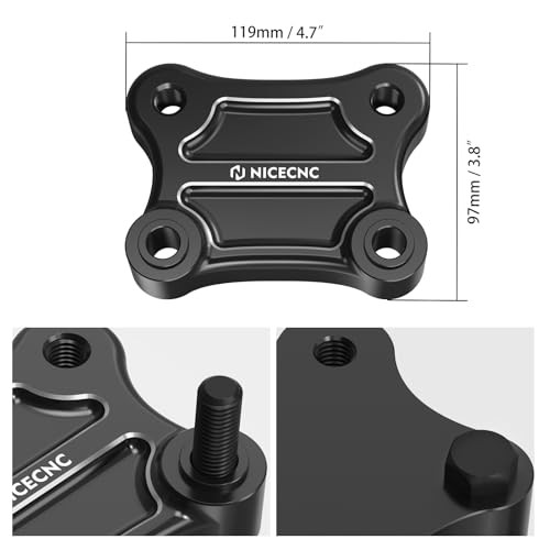 Handlebar Riser Pull Back Plate Aluminium Black Handlebar Displacement black