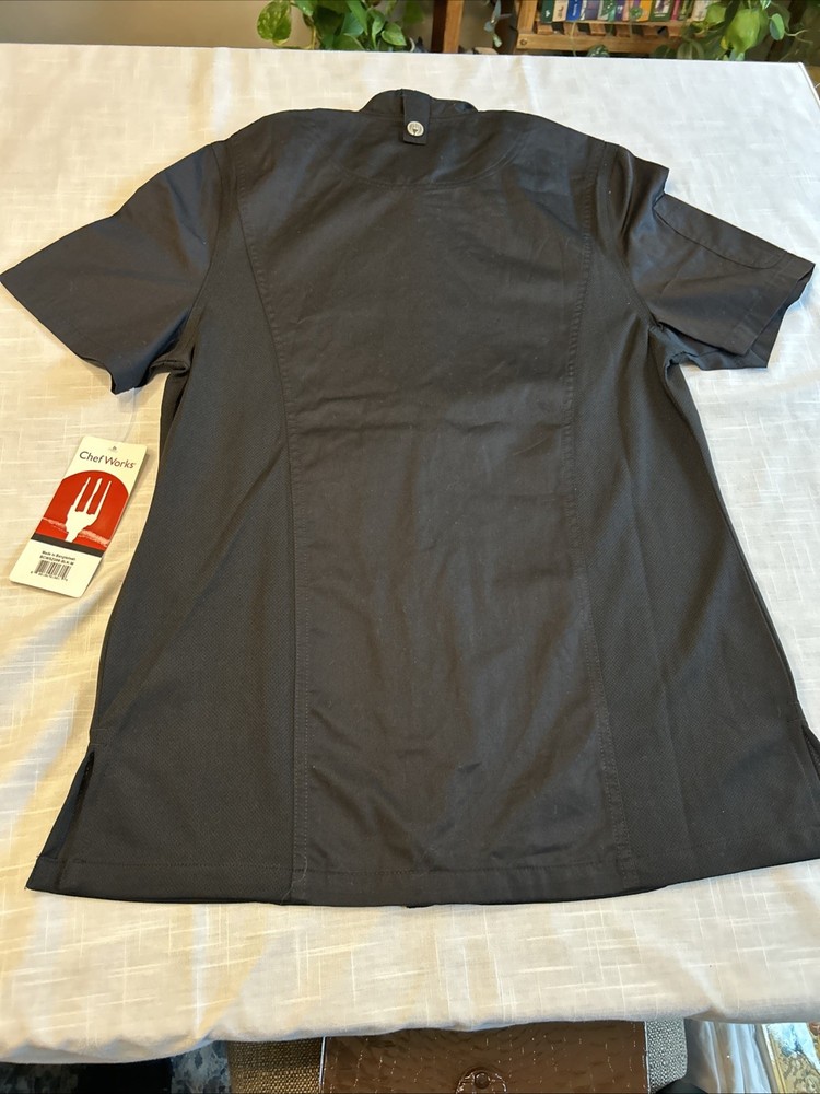 Women's Springfield Chef Coat, Black, Medium