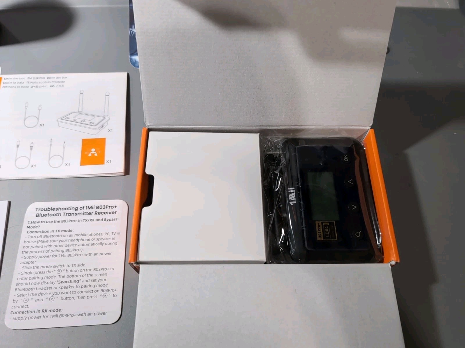 1Mii B03Pro+ Bluetooth 5.3 Transmitter Receiver LDAC aptX TV Adapter