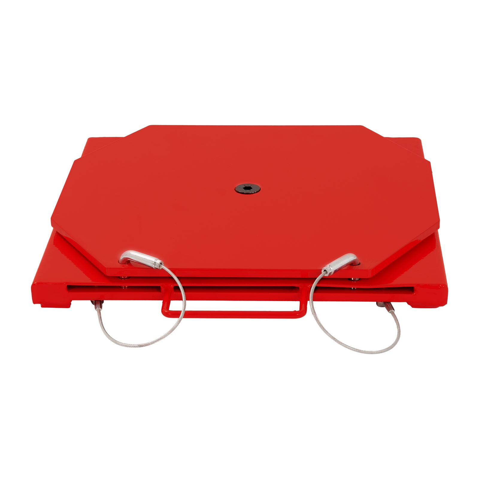 Red Steel Alignment Turn Plate Table For Passenger Car Truck 9000lb Capacity Set