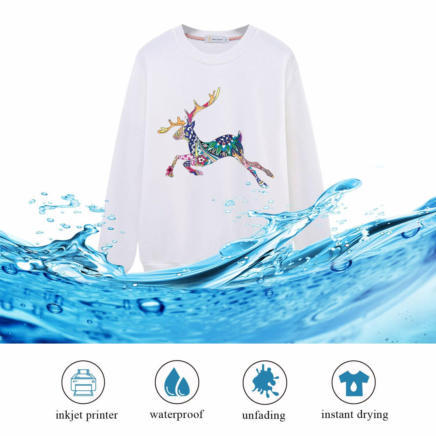 Koala Printable Heat Transfer Vinyl Paper HTV for Light fabric Inkjet Iron-on 10