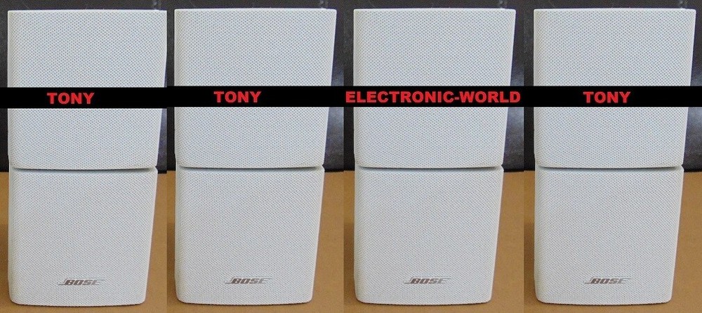 4 MINT Bose Double Cube White Speakers Direct Reflecting With Ceiling Brackets