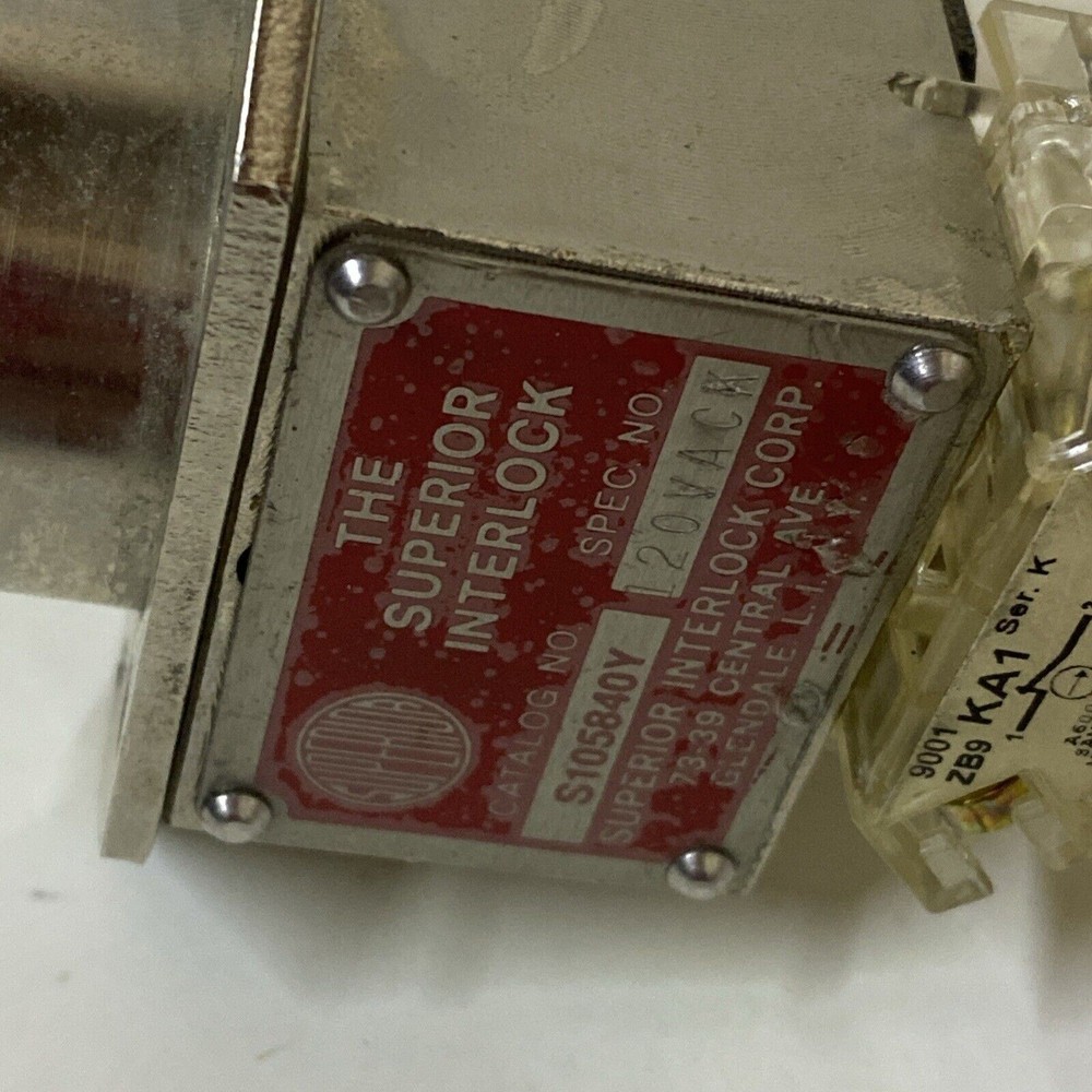 Superior Interlock S105840Y Keyed Switch - Key Stuck