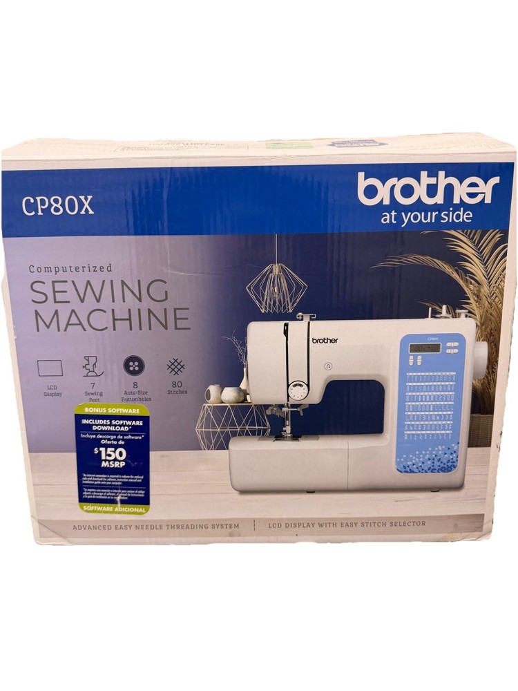 Brother CP80X Computerized Sewing Machine 80 Stitches Quilt Software Bundle
