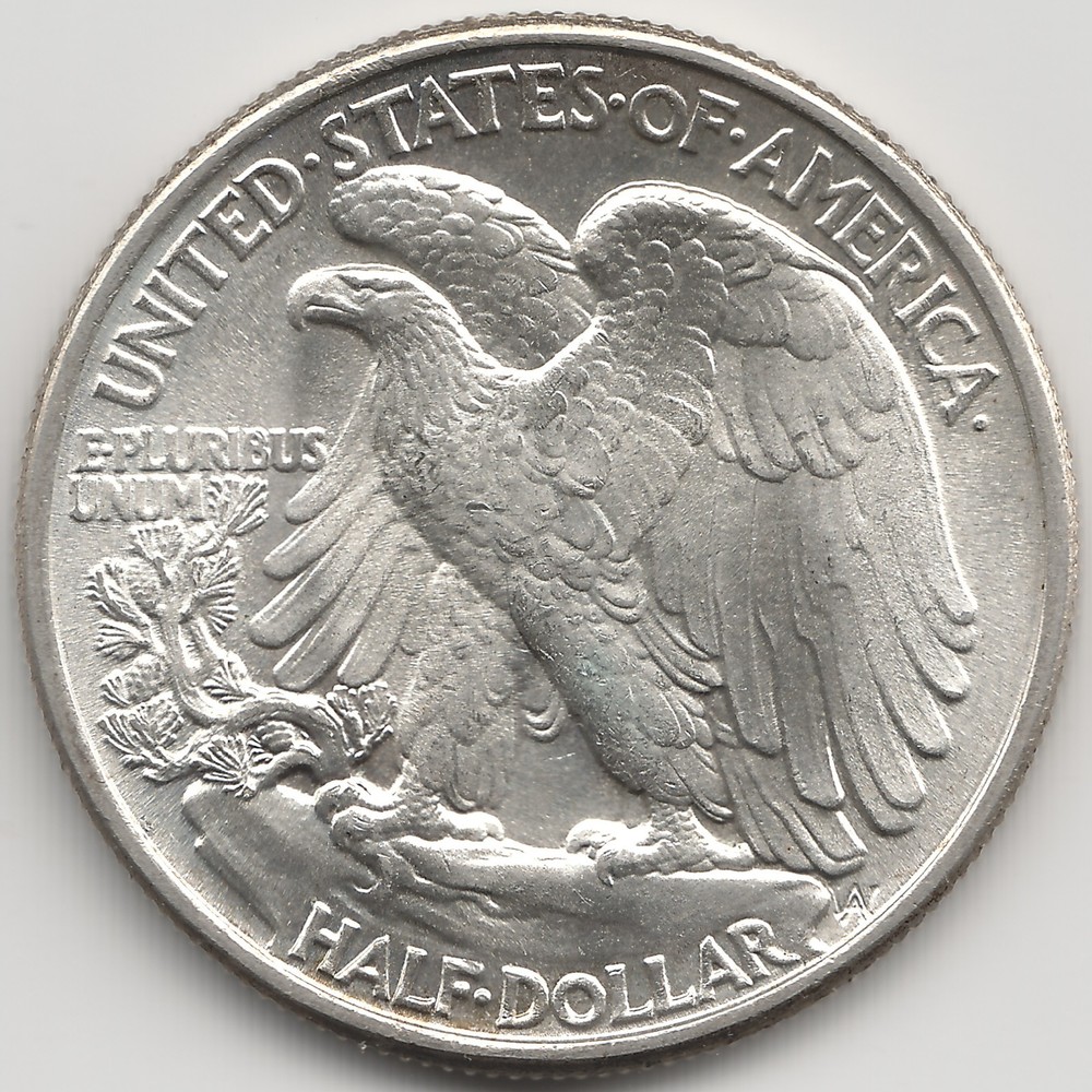 1943 Walking Liberty Half Dollar, MS