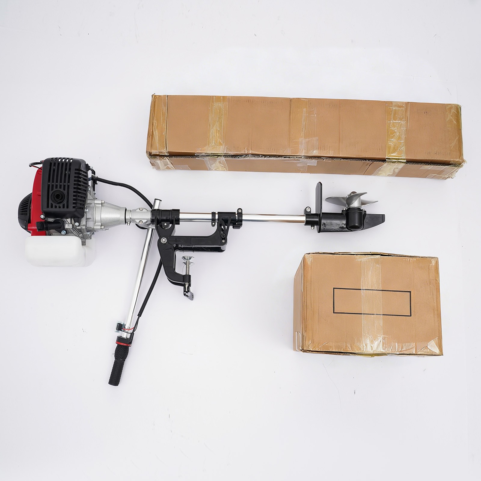 HANGKAI 53.2 cc 4HP 4-Stroke Outboard Engine Boat Motor w/ Air Cooling System