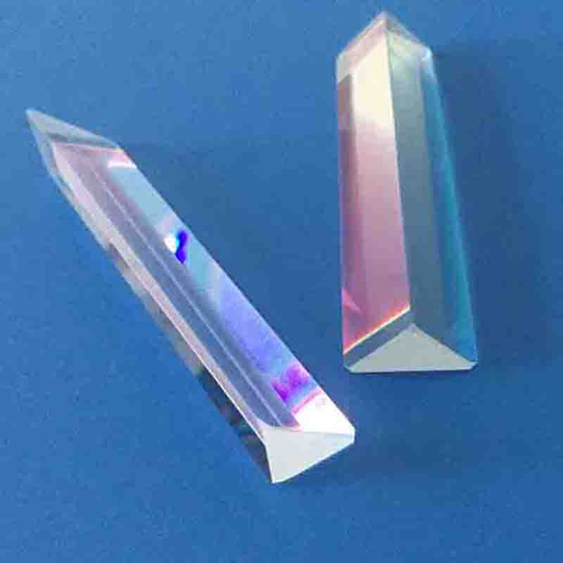 1x Optical Crystal Glass Triangular Photography Prism Light Spectrum Physics Aid