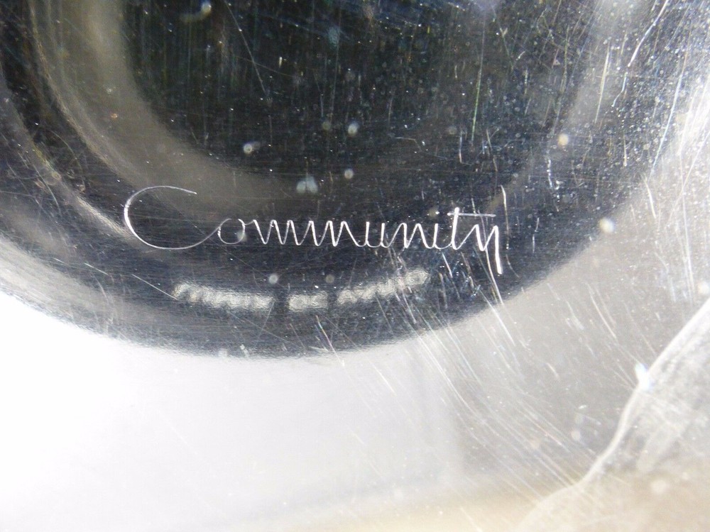 Vintage Community Scroll & Floral pattern Silver plate Dish Bowl