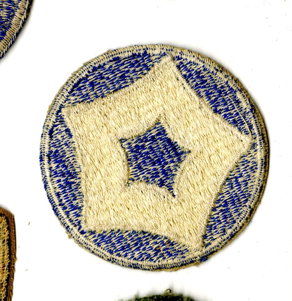 5th Service Command White Back Patch WWII Vintage