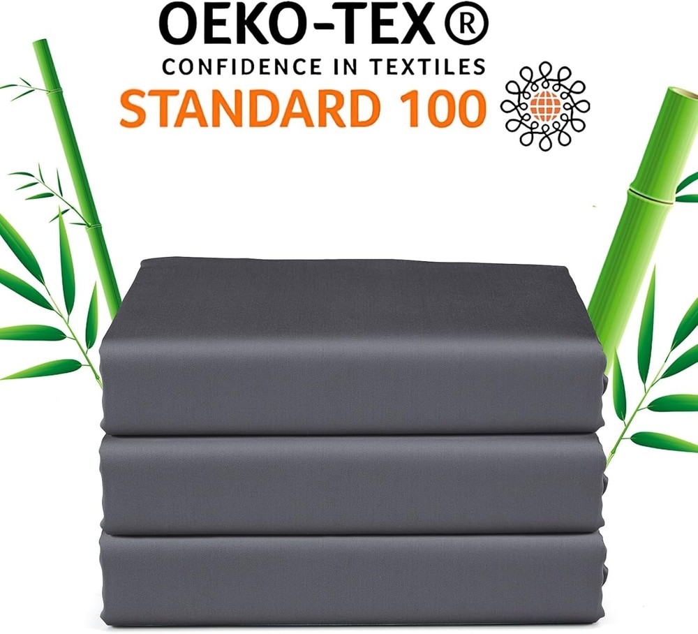 Bamboo Viscose Fitted Sheet King Size Only, 400 Thread Count, 8-16" Deep Pock...