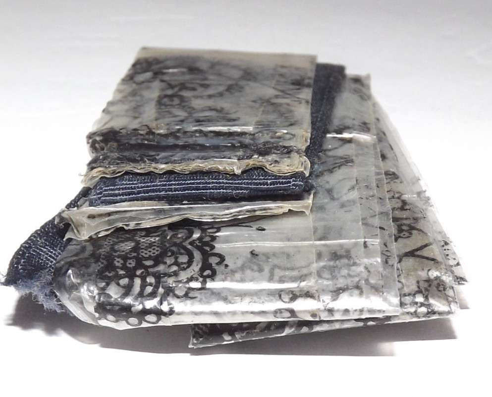 Vintage Rain Bonnet In Pouch Lady In Blue Bonnet By John Strevens