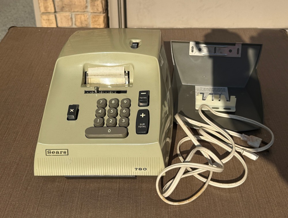 Sears 780 Adding Machine, Vintage Collectable, Not Tested