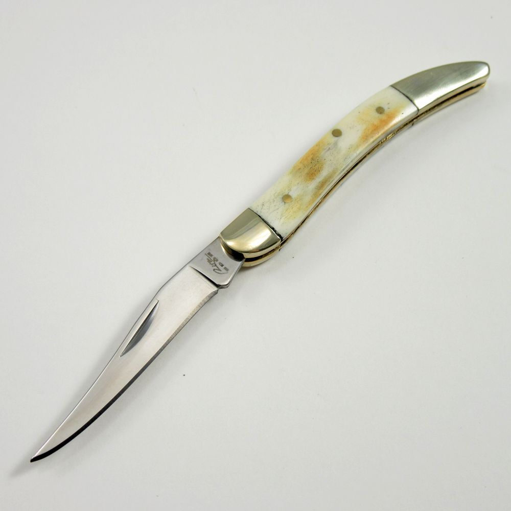 FOLDING POCKET KNIFE | 5.25" Rite Edge Bone Handle Silver Toothpick Blade