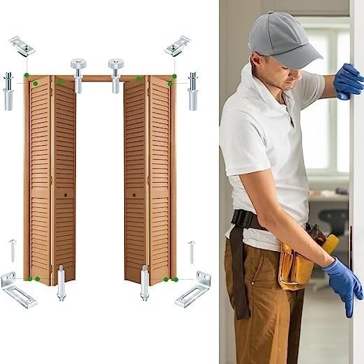 Spring-Loaded Bifold Door Top Pivot, 2 Pcs 2 Pack, 2 Pivot