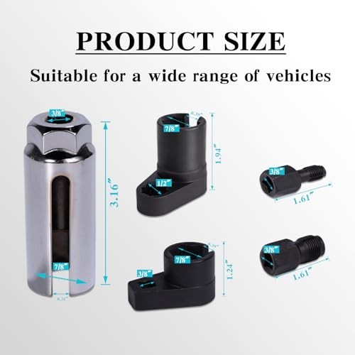 5-Piece Forged O2 Oxygen Sensor Socket & Thread Chaser Set – Automotive Tool