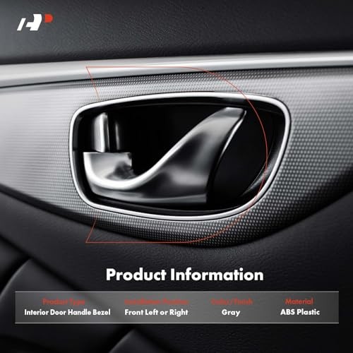 Front Driver or Passenger Side Interior Door Handle Bezel Compatible with
