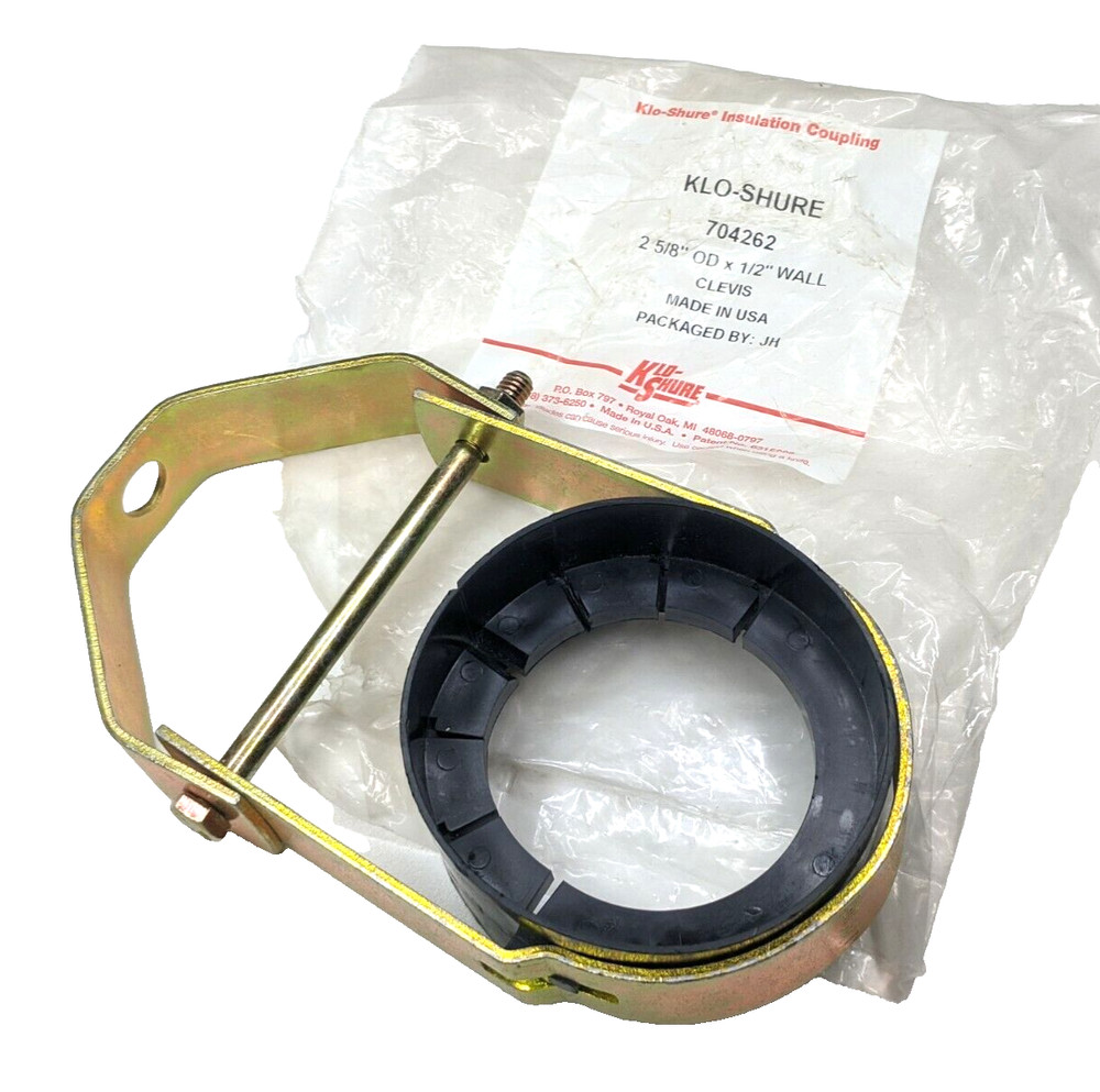 Klo-Shure 2-5/8" x 1/2" Pipe Support Wall Clevis 704262 - insulation coupling