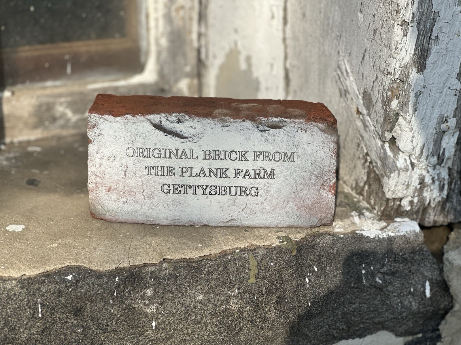 Original Antique Historical Brick From The Plank Farm Gettysburg Civil War