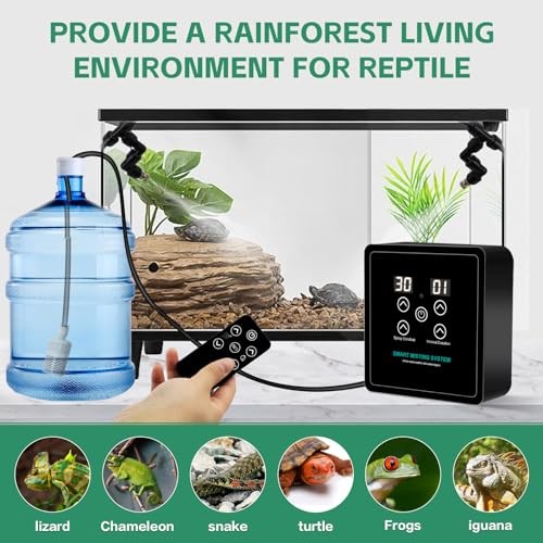 Automatic Reptile Mister Humidifier with Timer,Programmable Terrarium black