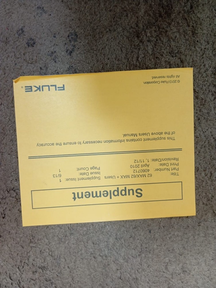 Fluke / Infrared Thermometer / 62MAX