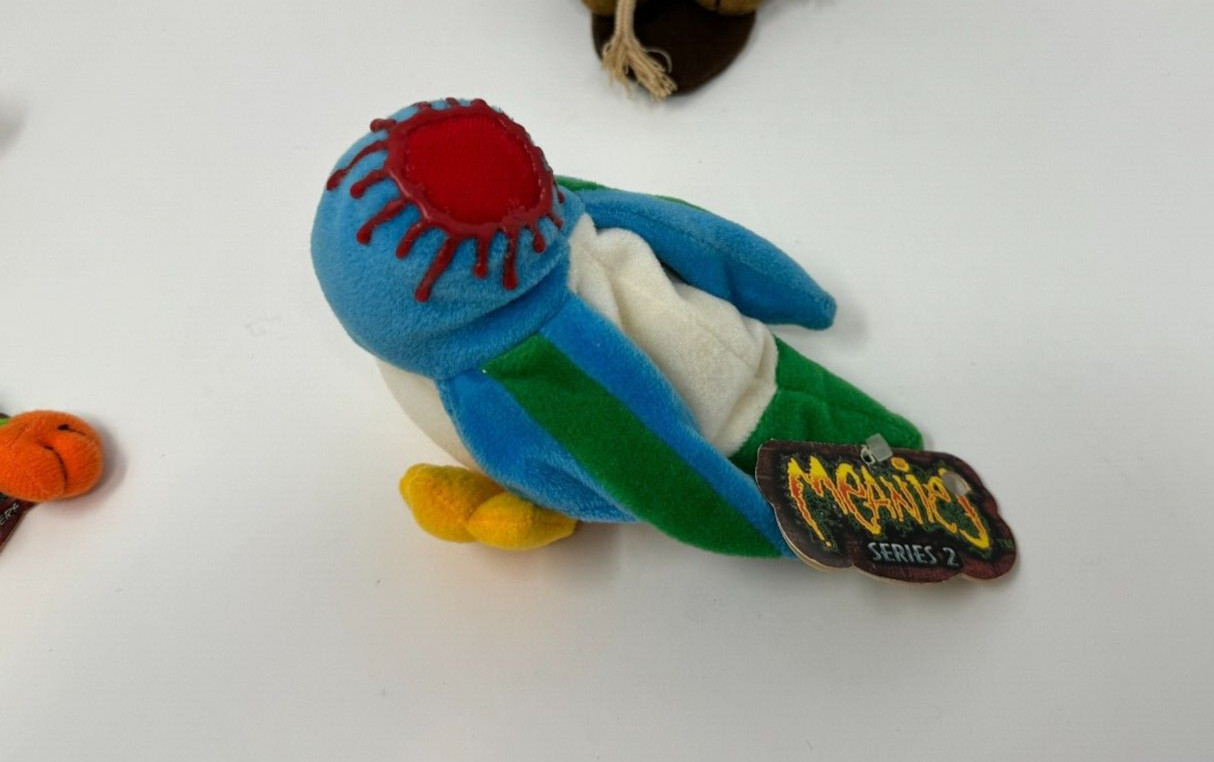 Meanies Lot 3 Grim Beaver Bird Cat Series Plush The Idea Factory Stuffed Animal