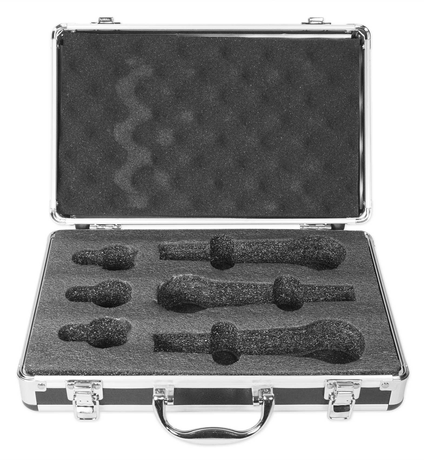 Rockville RMC-3PK 3 Pack Metal Wired Vocal/Instrument/DJ Microphones+Metal Case
