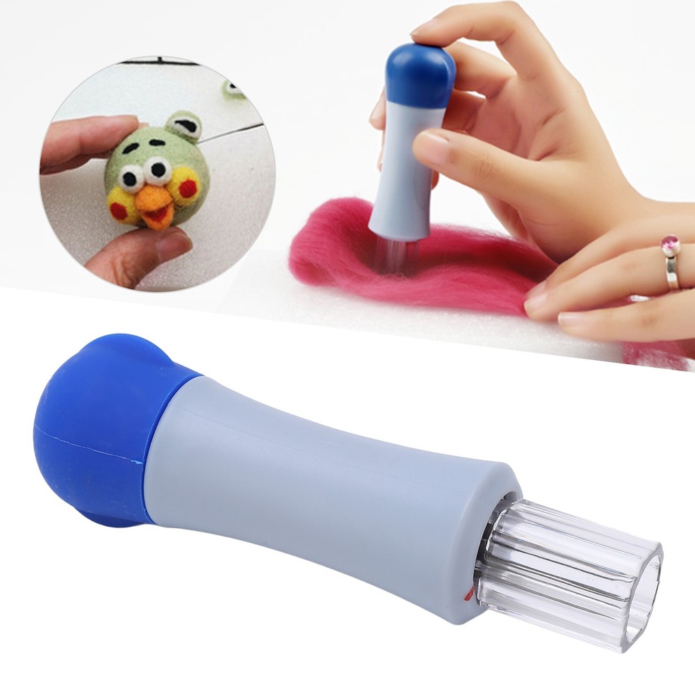 Felting Needles Spring Device Transparent Tube Handle Design Replaceable Inner
