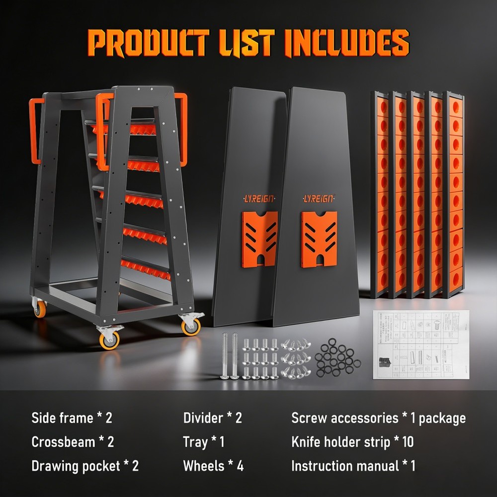 Rolling CNC Tool Carts CNC Tool Storage Rack CNC Mobile Tool Cabinet Tool Rack